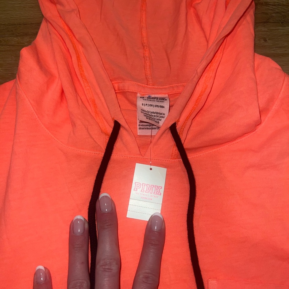 PINK Victoria's Secret | PINK Neon Coral Pullover Hoodie - Picture 5 of 6